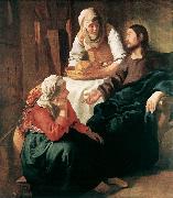 Christ in the House of Martha and Mary  r, VERMEER VAN DELFT, Jan